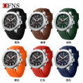 OFNS O'Fannie Time Six-pin Digital Silicone Band Sports Cross-border Luminous Calendar Student Quartz Watch. 
