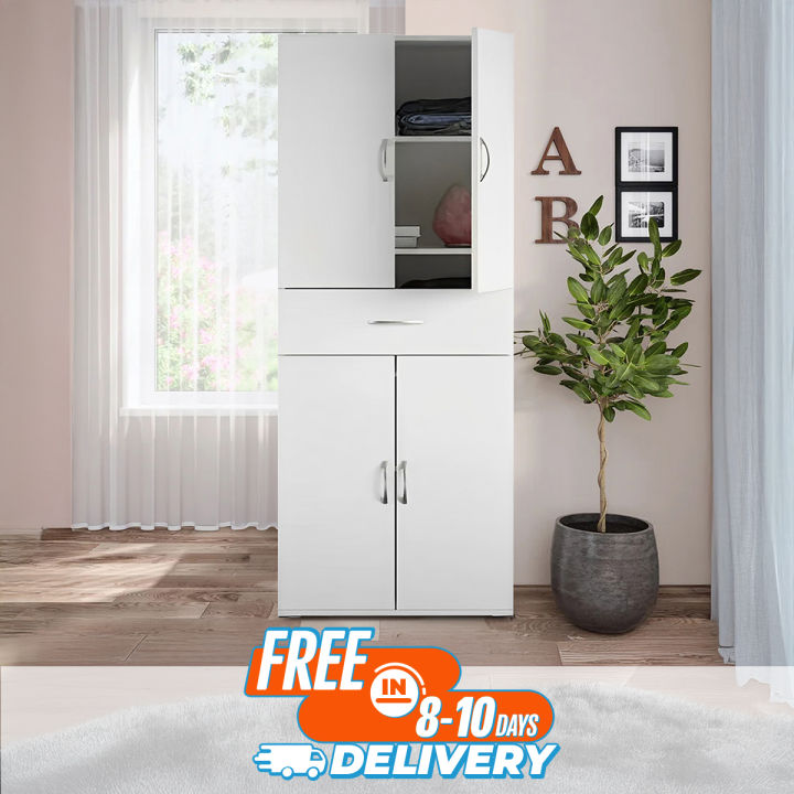 Unique Design 4 Door Almirah with Locker Drawer/ Bedroom Furniture Wardrobe/ Cloth Storage Cabinet by Best Quality Furniture