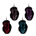 HXSJ Wired Gaming Mouse Professional Mouse with 5500DPI Gaming Mice with 7 Buttons Ergonomic Grip RGB Light (Matte Black).