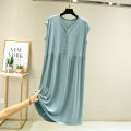 Modal Cotton plus Size Mom Nightdress Dress Pregnant Woman Feeding Nursing Homewear Women's Spring and Summer Maternity Pajamas. 