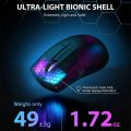 Attack Shark X5 RGB Wireless Gaming Mouse 49g Lightweight, Tri-Mode Connection, PAW3212 Optical Sensor, for PC Tablet Desktop.