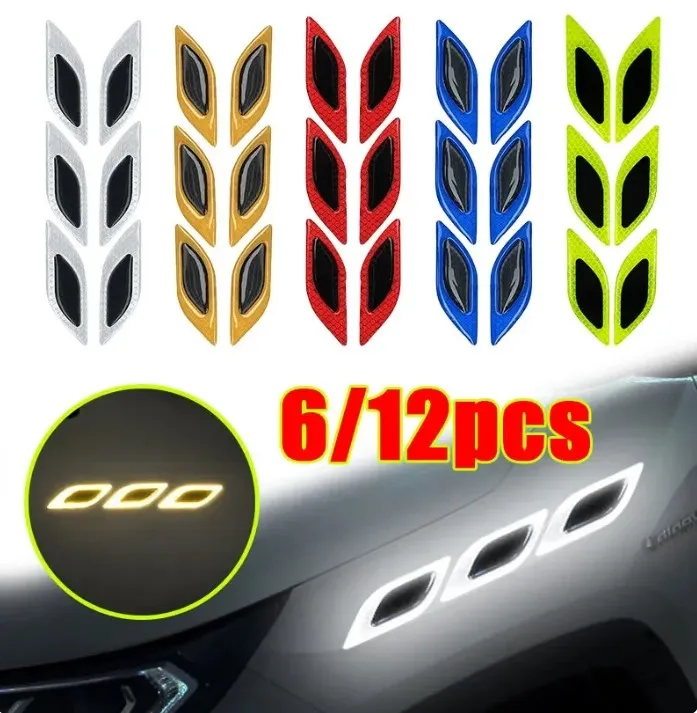6Pcs/Set%20Reflective%20Car%20Stickers%20Carbon%20Fiber%20Decals%20Warning%20Reflective%20Strips%20-%20Image%207