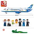 SLUBAN City Aviation Airport Airplane Passenger Plane Bus Classic MOC Figures Model Building Blocks Bricks Kit Set Toys For Kids. 