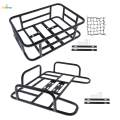 Bike Rear Basket Iron Luggage Rack Heavy Duty Rear Cargo Rack Panniers for Mountain A.