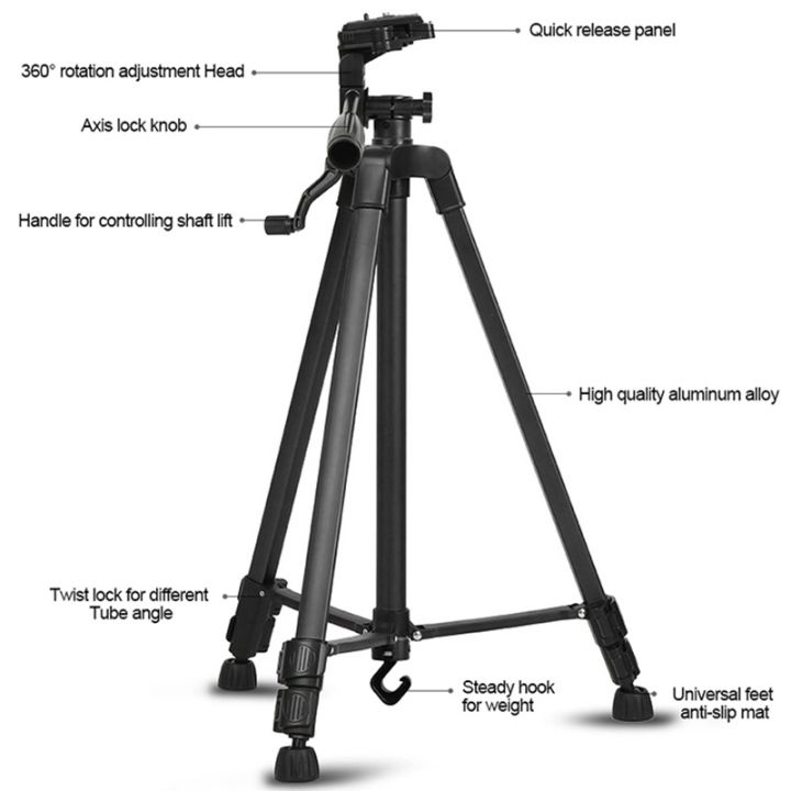 3388%201.3m%20Portable%20Phone%20Live%20Selfie%20Tripod%20DV%20SLR%20Camera%20Stand%20(Black)%20-%20Image%204