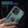 With Rotating Bracket Phone Case For Tecno Spark 10C/Spark 10 Anti-Fall Shockproof Iron holder Armor Man protection Soft Back Cases Cover.