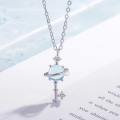 Fantasy Planet Necklace Female Student Good Friend Korean Style Trendy Simple Clavicle Chain Pendant Necklace for Women Girls Girlfriends Birthday Gifts.