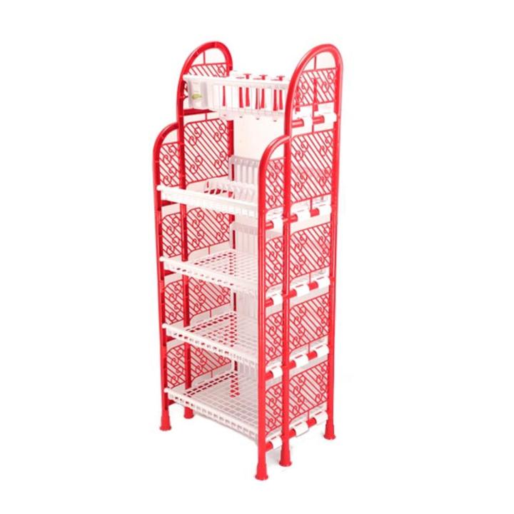 Queen Kitchen Rack Queen Kitchen Rack 5 Step Red & White TEL 861561 | Daraz.com.bd