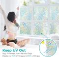Window Privacy Film Stained Glass Window Clings 3D Rainbow Decorative Stickers Non Adhesive Static Vinyl Frosted.