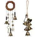 Magical Witch Bells Wind Chimes Creative Window Ornament Evil Crystal Hanging Pendant Handmade Hanging Witch Bells Garden Decor.