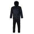 Black Polyester Rain Coat for Women. 