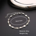 New Bracelet Sweet INS Love Heart Hollow Heart Bow Bracelet Jewelry for Daily wear Party accessory Gift for her Fashion enthusiasts Jewelry collection.