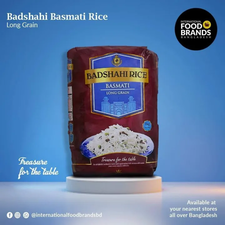 Badshahi Long Grain Pakistani Basmati Rice -1KG | Daraz.com.bd