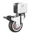 Rotary Caster Wheels 4pcs Locking Carrier Wheel Swivel 360°degree Furniture Children's Bed Moving Noiseless Castor With Brake.