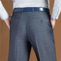 Autumn and Winter Wool Men's Suit Pants Thickened Straight Suit Pants Middle-Aged Cashmere Wool Casual Trousers Men's Pants.