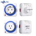 EU Timer Switch Timer 24 Hours Plug In Mechanical Grounded Programmable Smart Countdown Loop Switch Socket Indoor Auto Power Off. 
