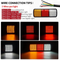 1Pair 12V 75 LED Waterproof Taillights Replacement Parts Accessories for Truck RV Van Bus Trailer Lights Signal Indicator Brake Stop Reverse Lights. 