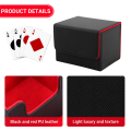 Card Box Side-Loading Card Box Deck Case for Yugioh Card Binder Holder 100+,Black Red. 