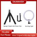 6inch Ring Light with Tripod Dimmable Led Ring Lamp Light Rim Fill Mini Tripod for Phone Selfie Ringlight Live Video Studio. 