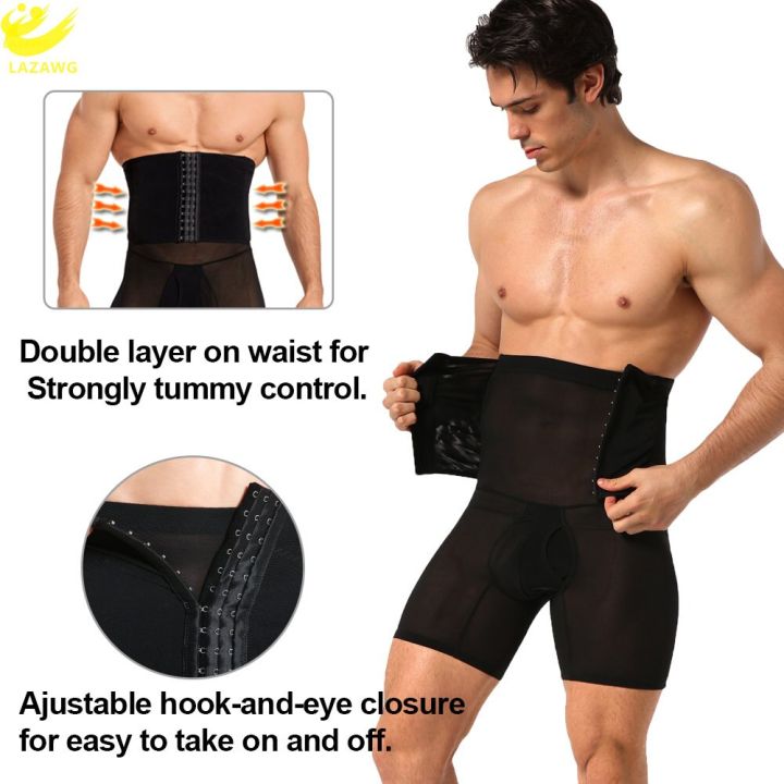 LAZAWG%20Body%20Shaper%20Shorts%20for%20Men%20Shapewear%20Weight%20Loss%20High%20Waist%20Underwear%20Waist%20Trainer%20Tummy%20Control%20Panties%20Slimming%20-%20Image%203