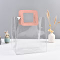 Transparent Handbag Waterproof PVC Shopping Bags Soft Jelly Tote Bag Plastic Gift Bags Home Clothing Drinks Storage Packaging 1Pcs. 