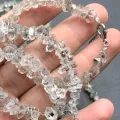 1Pc Pakisten Herkimer Diamond Bracelet Natural Crystal Real Stone Reiki Gemstone Hand Chain For Jewelry Healing DIY Mother Gifts. 