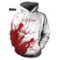 New Fashion MenWomens Halloween Funny 3D Casual Printed Hoodies Horror Bloody Hoodie Tops Cool High Quality Hooded Sweatshirt. 