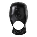 Unisex Latex Hood Mask Shiny Bronzing Open Mouth Hole Headgear Headpiece Full Face Mask Hood Role Play Costume Latex Headgear. 