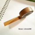 10M Grid Washi Tape Checkered Simple Masking Tape Sticker DIY Adhesive Tape Scrapbook Decorative Label Sticker.