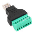 RJ45 Adapter Connector, Perfect Match RJ45 Screw Terminal Adapter 3Pcs  for Network. 