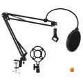 Extendable Suspension Microphone Stand + Shock Mount +Pop Filter. 