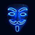 Halloween Face Mask Led Hacker Masks V Vendetta Mask Adults Luminous Led Light Up PVC Headgear Anime Anonymous Helmet Party Prop.
