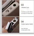 Portable torch gas lighter cigarette lighters Metal Windproof Gas Refillable Cigar Cigarette Lighter. 