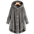 Autumn Winter Coat Women Warm Teddy Bear Coat Wool Jacket Female Plush Coat Hooded Jacket New Women's Coats Solid Color Jacket Hickeys Miees. 