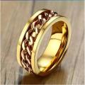 ​Stainless Steel Punk Chain Ring for Men. 