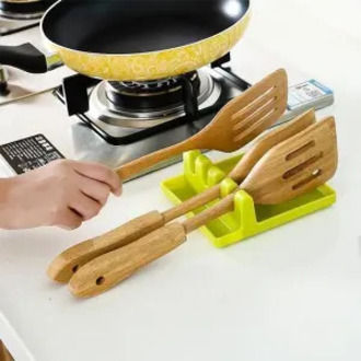 Spoon Holders for Kitchen Fork Spatula Rack Shelf Organizer Plastic Spoon Rest Holder Non-slip Spoons Pad Kitchen Utensil