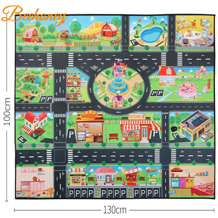 Kids%20Road%20Traffic%20Playmat%20Rug%20Anti-slip%20Carpet%20Car%20City%20Parking%20Map%20Pretend%20Play%20Play%20Mat%20For%20Boys%20Girls%20Gifts%20(No%20Cars)%20-%20Image%202
