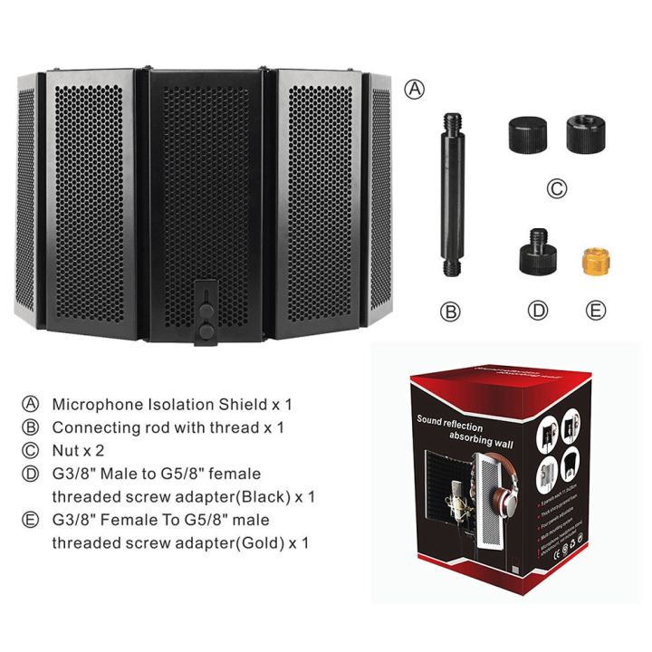 5%20Panel%20Microphone%20Isolation%20Shield%20Recording%20Absorber%20Foam%20Panel%20-%20Image%207