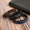 Men Leather Bracelet Classic Fashion Tiger Eye Beaded Multi Layer Leather Bracelet For Men Jewelry Gift.