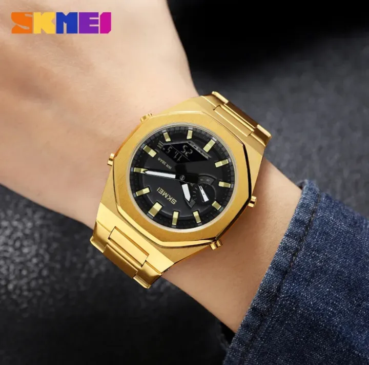 SKMEI%20Dual-Display%20Electronic%20Watch%20With%20Luminous%20Waterproof%20Steel%20Strap%20Fashion%20Business%20Wristwatches%20For%20Men%201816%20-%20Image%202