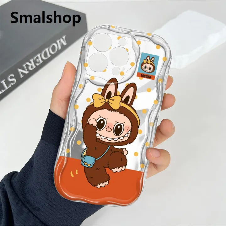 Smalshop%20Hontinga%20for%20Redmi%20Note%2010%205G%20Xiaomi%20Poco%20M3%20Pro%204G%20Back%20Cover%20Cute%20Labubu%20Phone%20Case%20Cream%20Texture%20Wavy%20Edge%20Soft%20Mobile%20Cover%20-%20Image%204