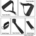 Resistance Bands Set, Including 5 Stackable Exercise Bands with Door Anchor,2 Foam Handle,2 Metal Foot Ring & Carrying Case - Home Workouts, Physical Therapy, Gym Training, Yoga. 