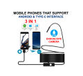 Android Endoscope Camera 3in1 Waterproof with Flexible wire / Hard wire.