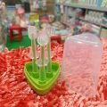 Baby Soft Bristle Toothbrush + Silicone Tongue Cleaner + U-Shaped Brush, 0-18 Months 3Pcs Set with Box [Colour as per Stock]. 