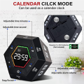 1 Piece Pomodoro Timer Productivity Timer Black Plastic Time Management Tool 3, 5, 15, 30, 45, 60 Minute Preset Smart Countdown Timer.
