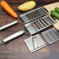 3-in-1 Multi-purpose Vegetable Slicer Stainless Steel Grater Cutter Shredders Fruit Potato Peeler Carrot Grater Kitchen Tools-Light Grey.