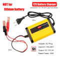 12V 10A / 24V 6A / 12V 2A Car Battery Charger For LiFePo4 Wet Dry Lead Acid AGM Gel Batteries Digital Pulse Repair Smart EU Plug.