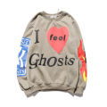 Kanye West Hoodies Men Graffiti Letter Lucky me i see Ghosts Sweatshirt Harajuku Fleece Street HipHop Pullover Bone Loose Hoodie. 