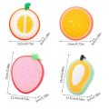 Cute Fruit Sponge Kitchen Thickened scouring pad decontamination brush pot dishwashing cleaning 01 piece. 