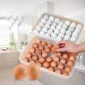 34 Grid Egg Storage Box Food Container Organizer Household Kitchen Transparent Box Egg Box Shelf Egg Storage Box. 